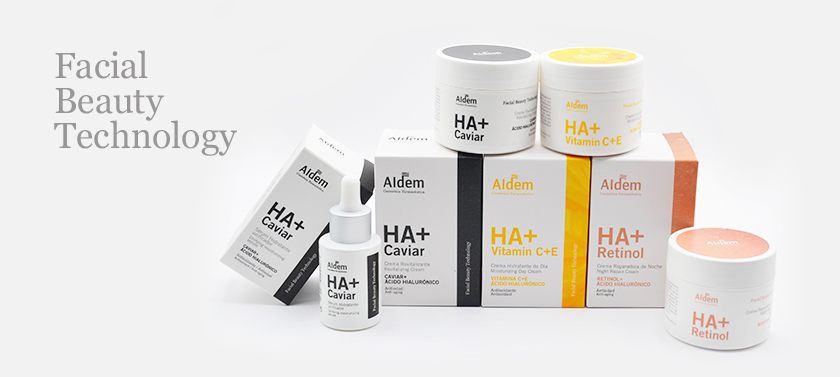 Facial cosmetic line with Hialuronic acid