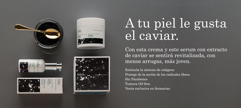 Con esta crema y este serum con extracto de caviar se sentirá revitalizada, con menos arrugas, más joven.